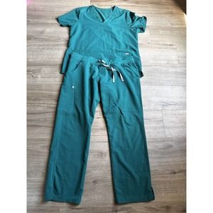 FIGS Women’s Green Scrubs Set Size XL Medical Uniform